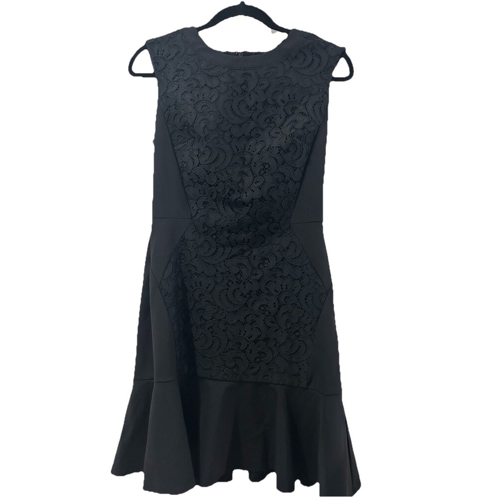Ann Taylor Womans Size 4 Black Dress Fit & Flare Lace Sleeveless